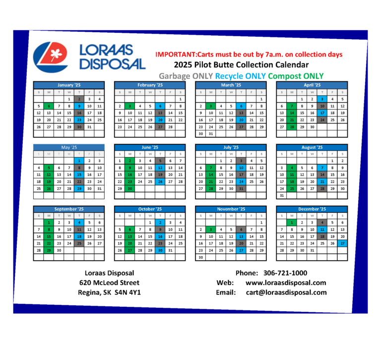 Loraas Collection Schedule